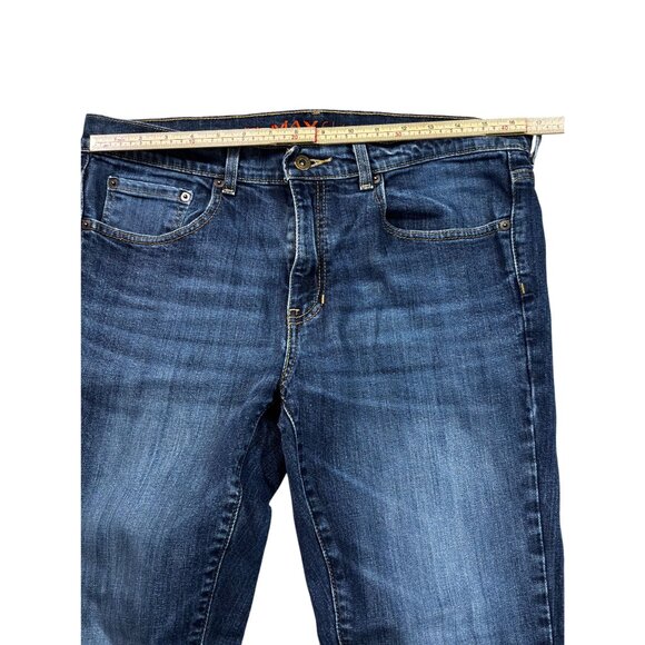 Max ELX Mens Straight Fit Urban Pipeline Jeans 34x32 Blue Denim - Picture 5 of 8